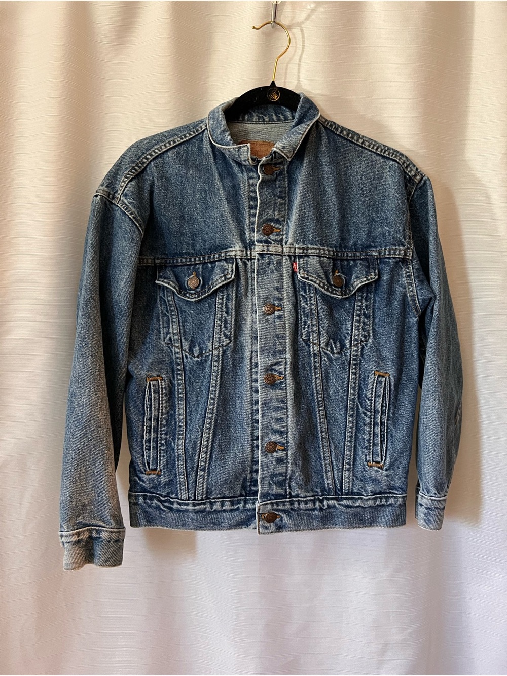 Levi's Distressed Blue Denim Trucker Jacket